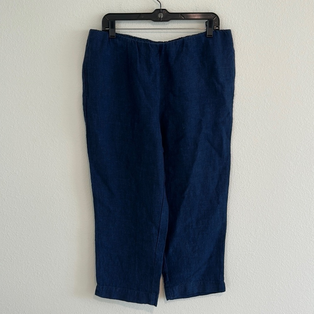 J. Jill 100% Linen Pull On Pant